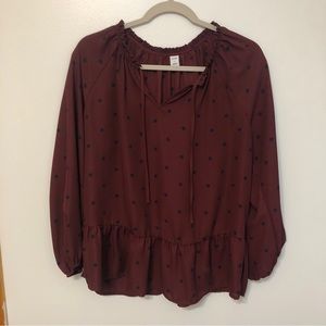 NWOT Old Navy Peplum Blouse louse
